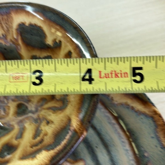 Hand Hewn Pottery Ceramic‎ Soup Sandwich Plate Martindale NC Blue Brown Glazed - Picture 7 of 7
